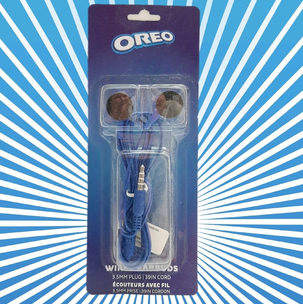🍒 OREO Wired Earbuds In Ear Headphones Novelty Snack Food Theme 3.5mm Plug